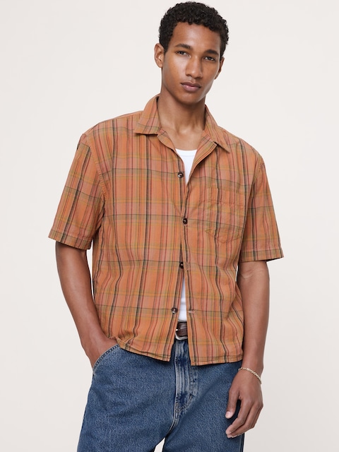 CHEMISE DÉCONTRACTÉE À MANCHES COURTES EN COTON ÉTÉ LÉGER