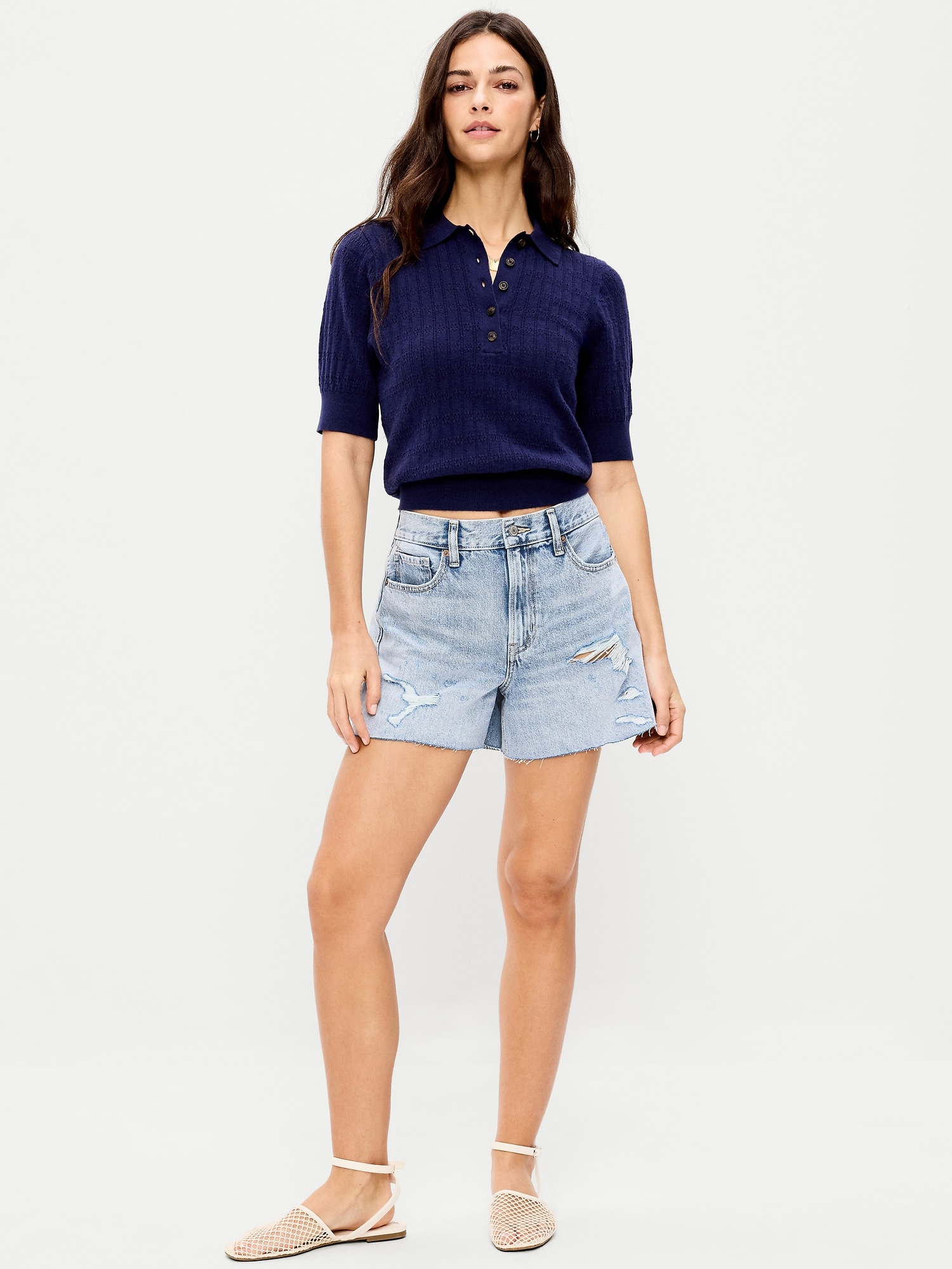 High-Waisted OG Cut-Off Jean Shorts -- 4-inch inseam