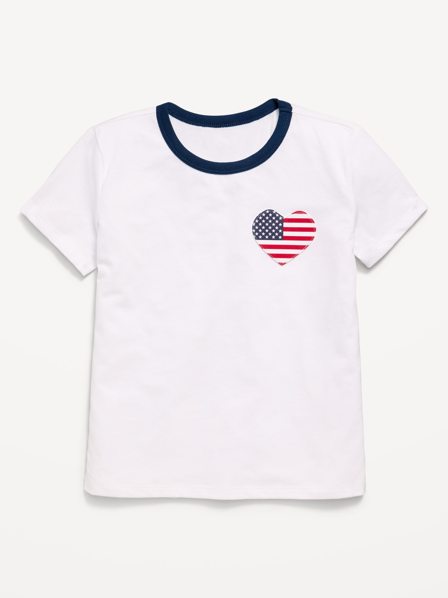 Softest Short-Sleeve Heart-Pocket T-Shirt for Girls