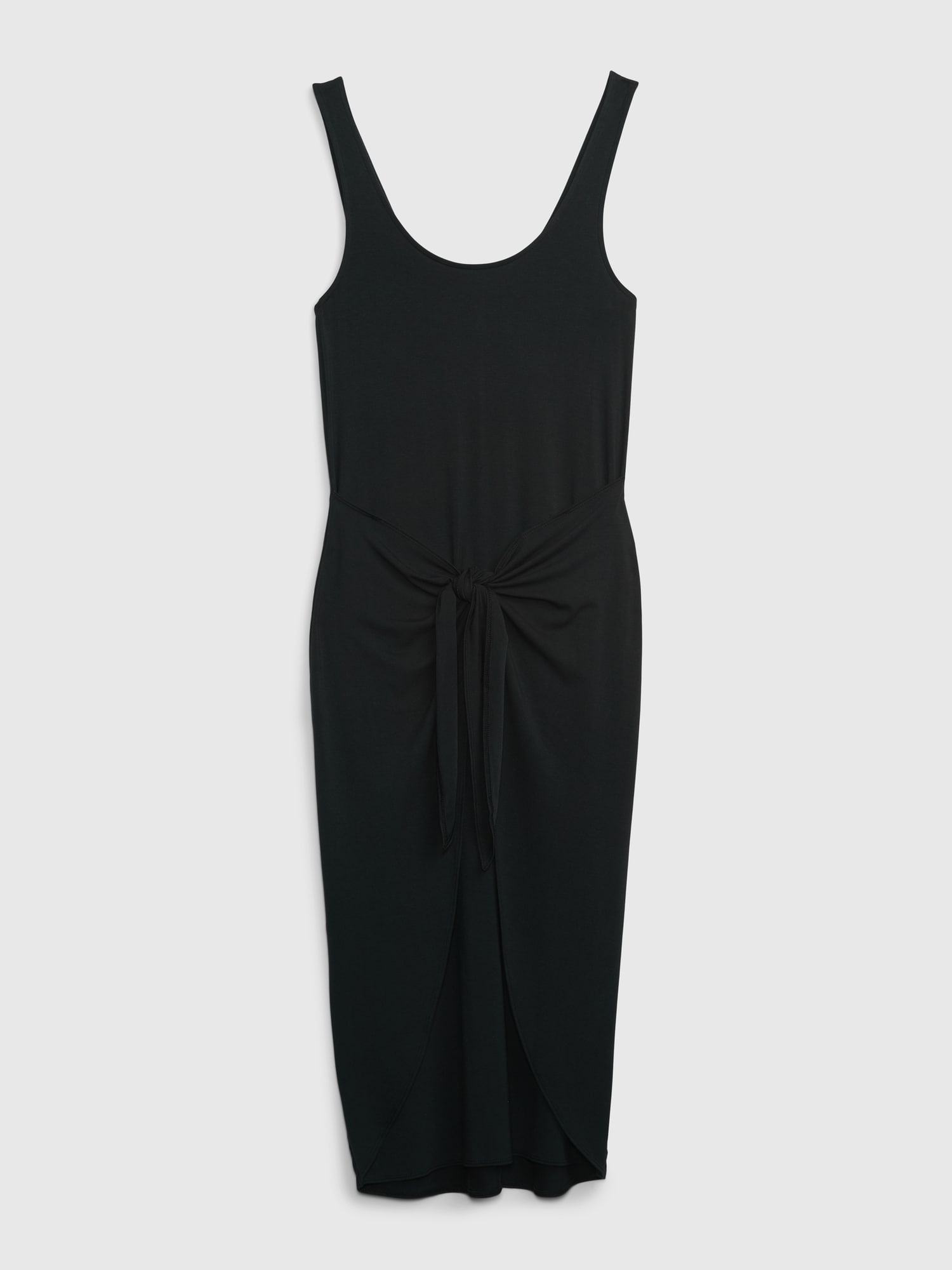 Tie-Wrap Midi Dress