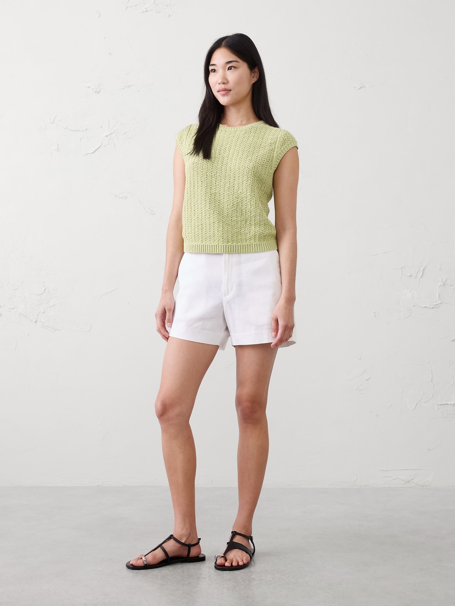 Cotton-Blend Textured Sweater