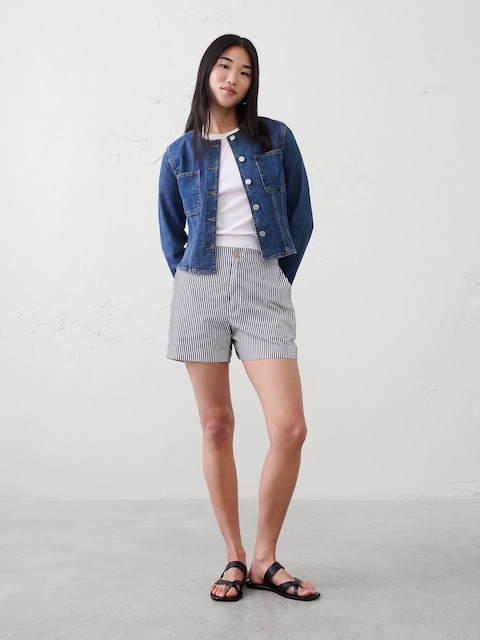 High-Rise Poplin Short