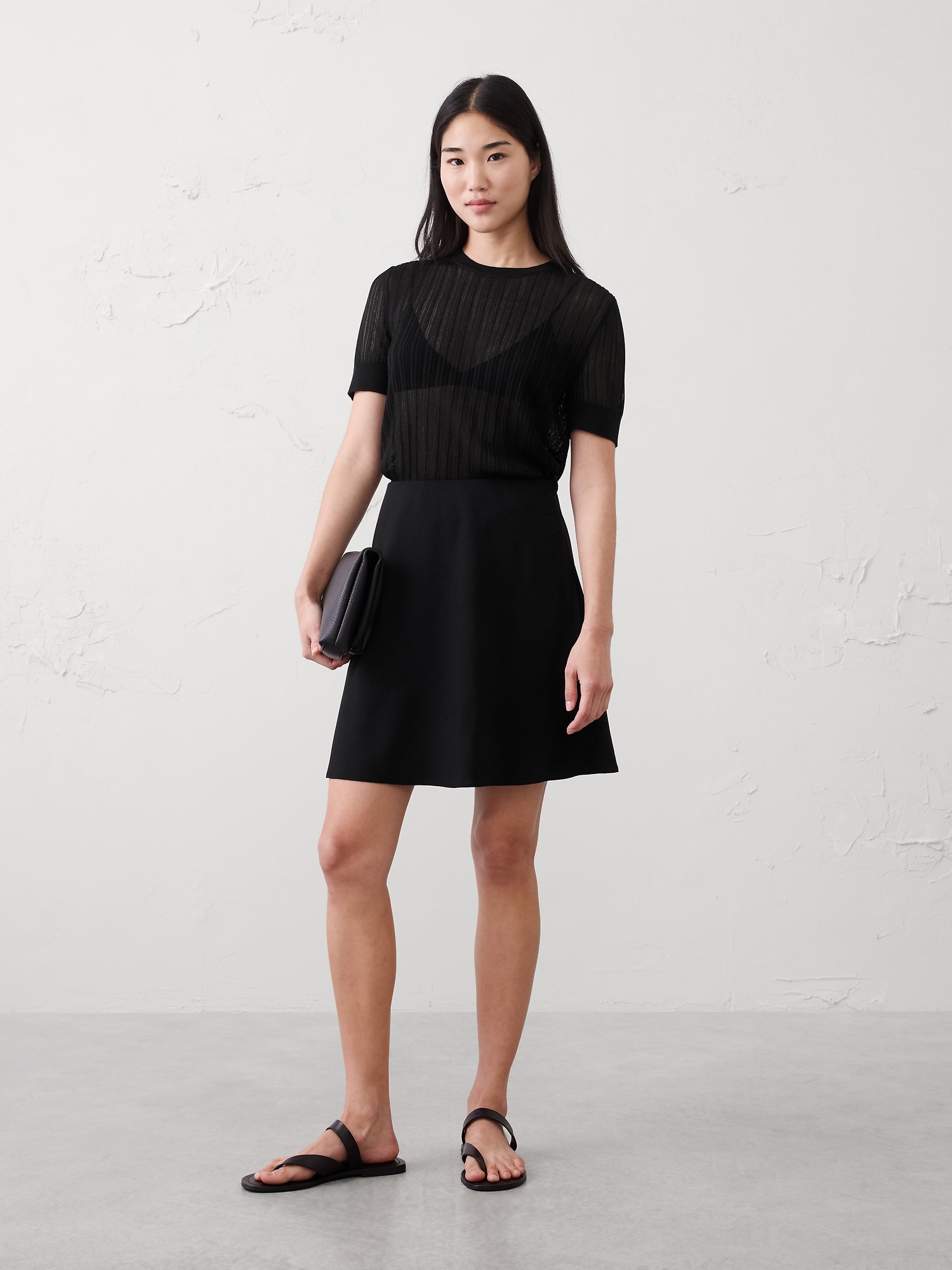 JUPE COURTE COUPÉE DE BIAIS