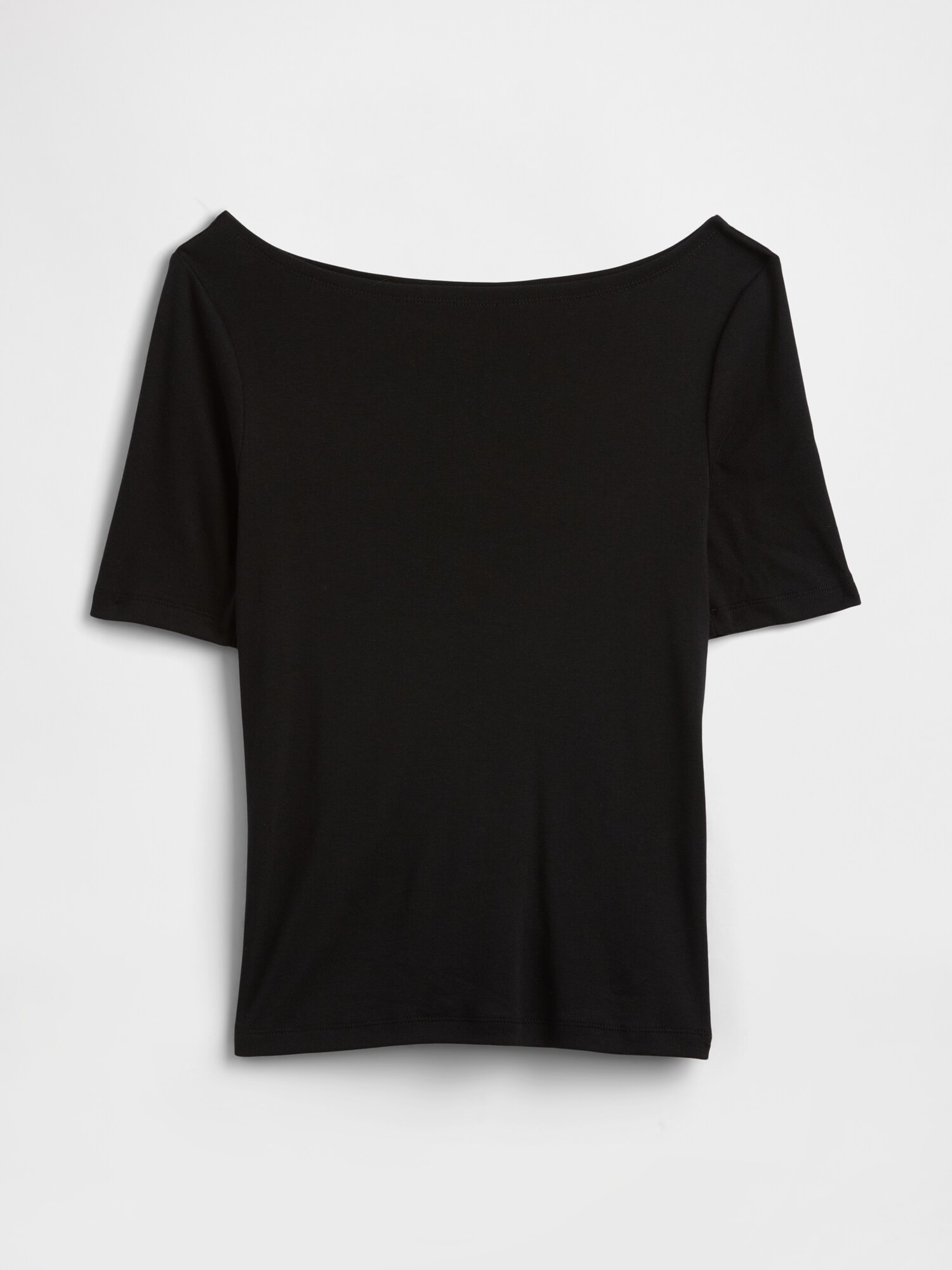 モダン  ボートネックTシャツ-3