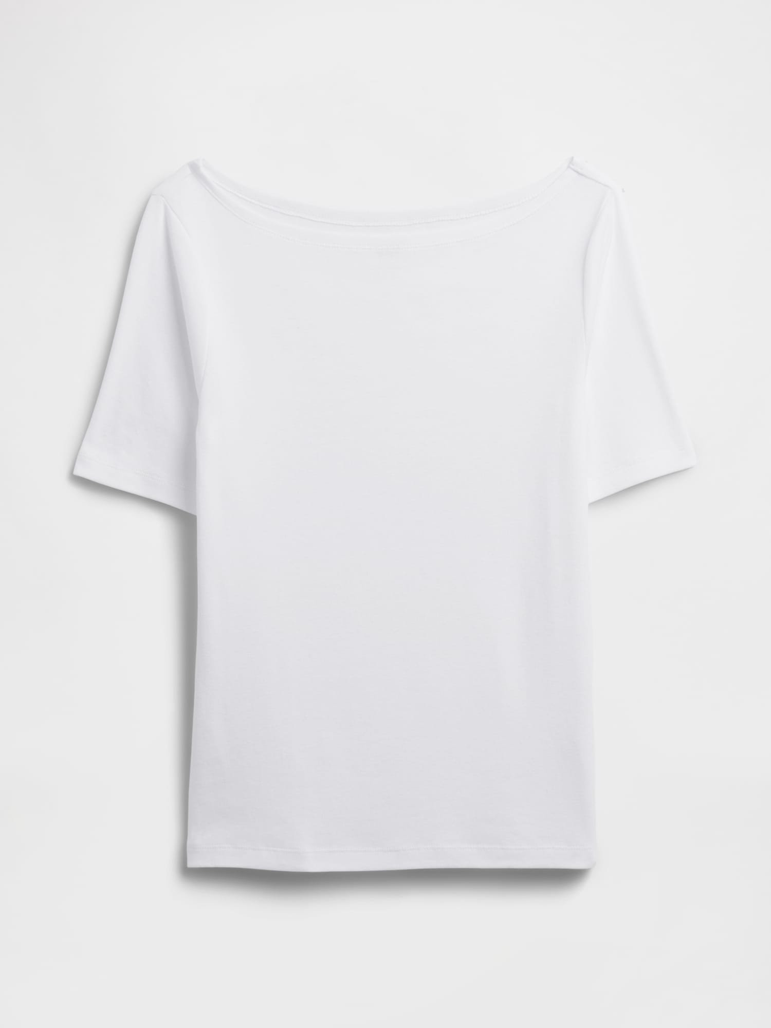 モダン  ボートネックTシャツ-3