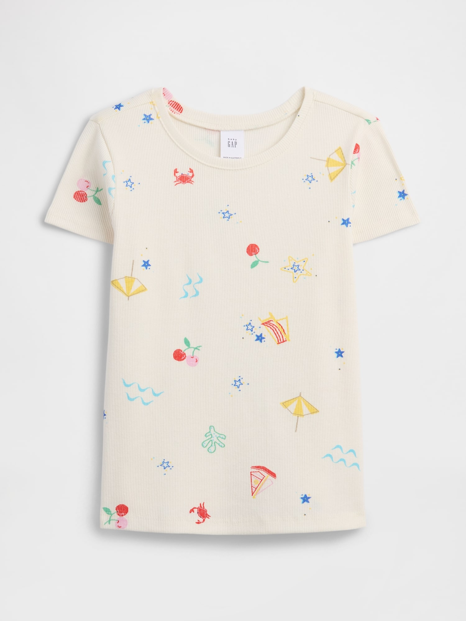 babyGap リブ クルーネックTシャツ-0