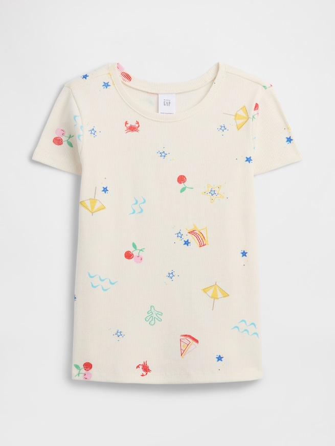 babyGap リブ クルーネックTシャツ-0