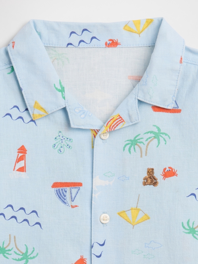 babyGap ブラナンベア リネンブレンド バケーションシャツ-2