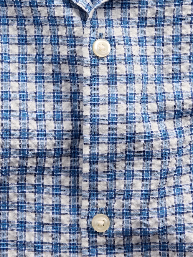 スタンダードフィット クリンクルコットン バケーションシャツ-3