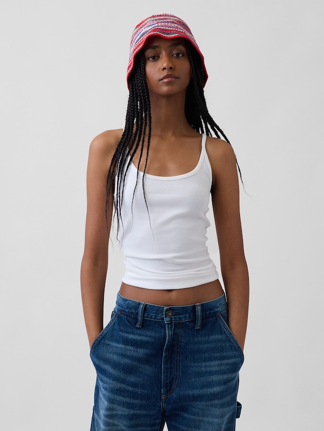 ニット ストライプ バケットハット-0