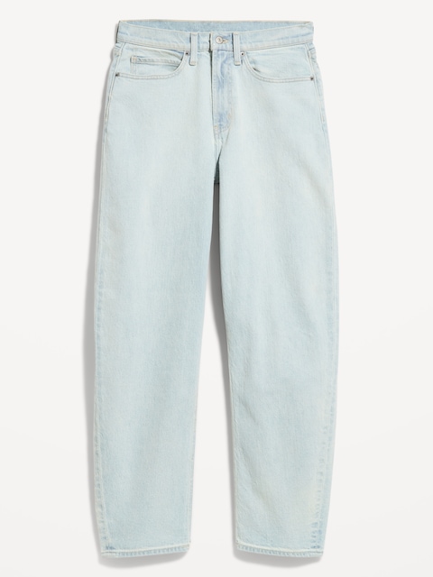 High-Waisted Rounded Wide-Leg Barrel Jeans