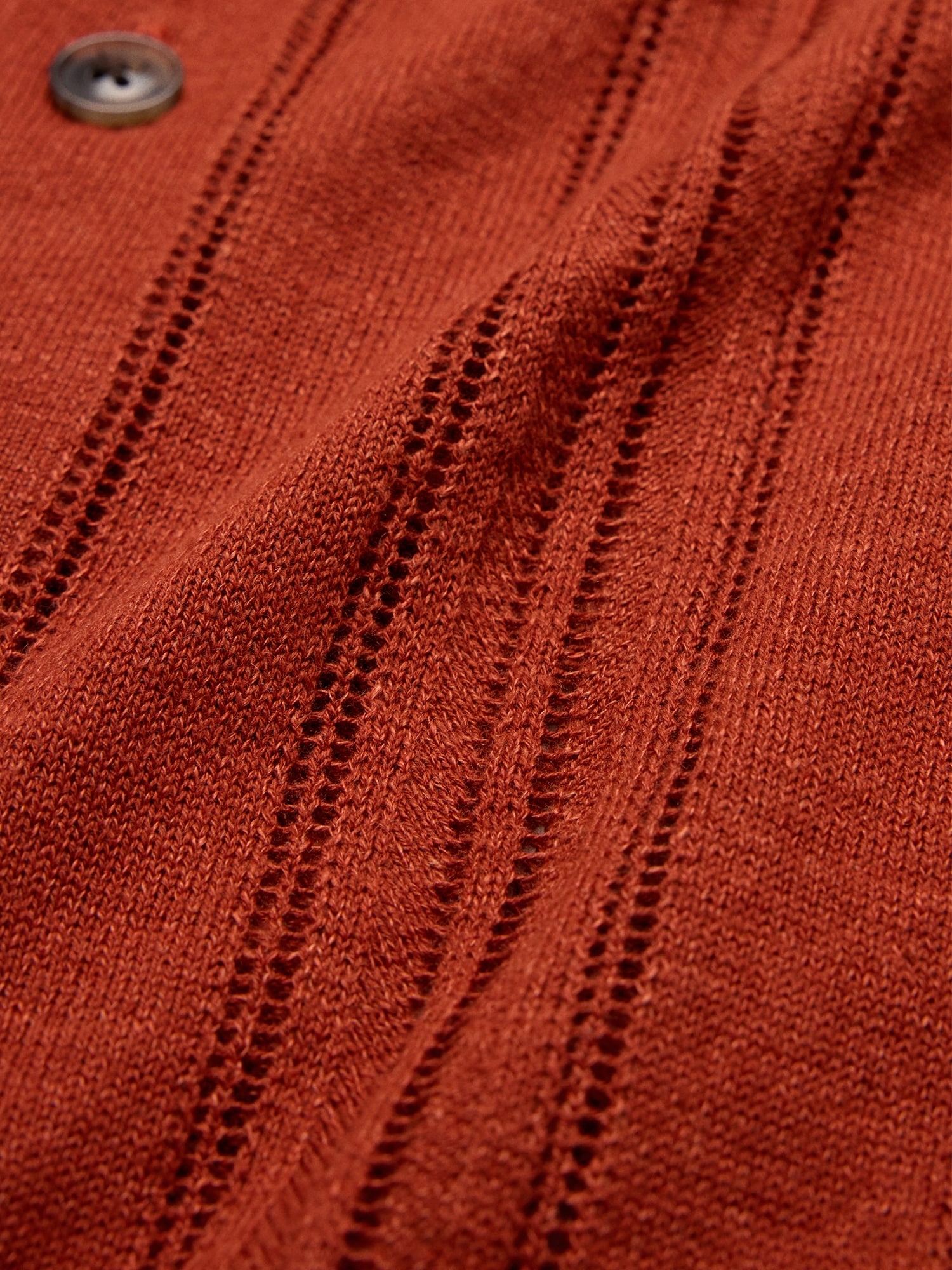 ポインテール リネン コットン ポロ カーディガン-1