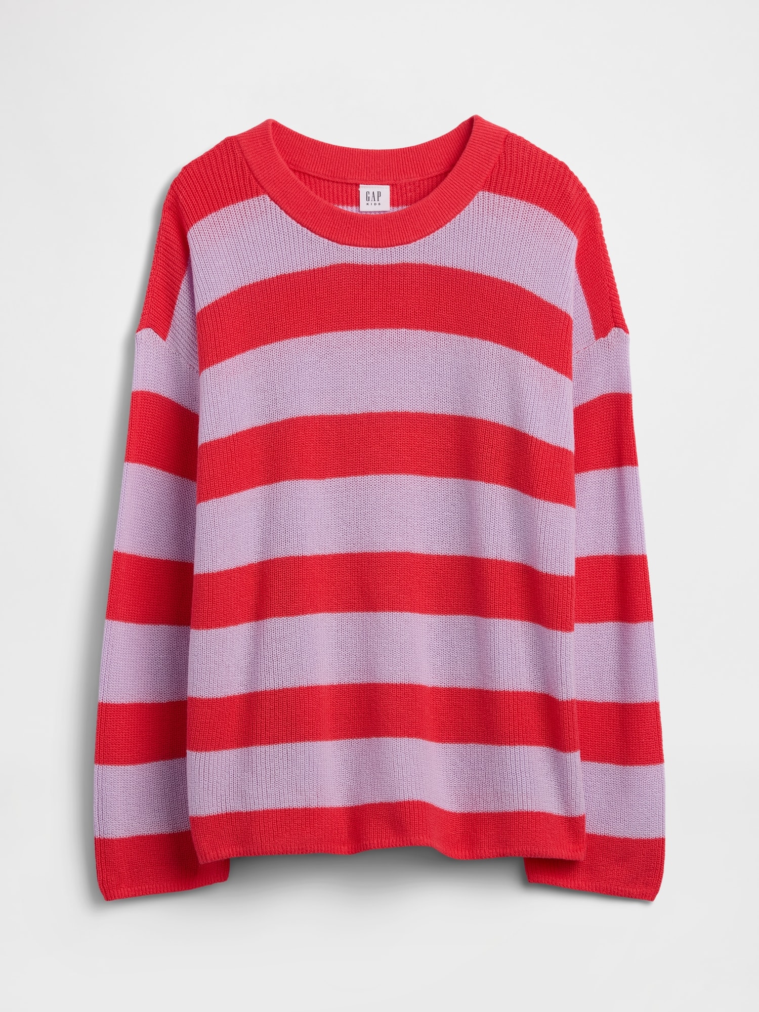 Oversized Stripe Crewneck Sweater