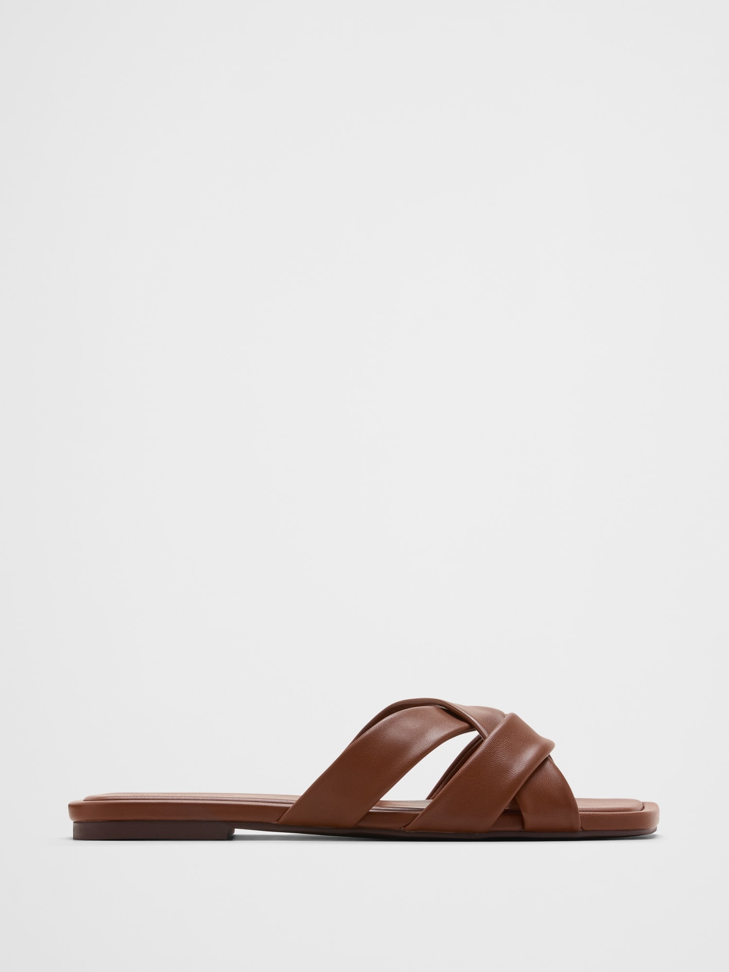 Vegan Leather Crossover Sandal