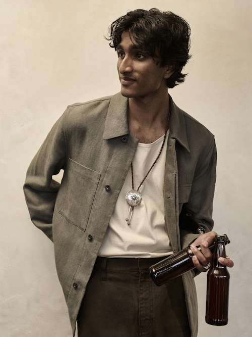 リネン フォーポケット シャツジャケット