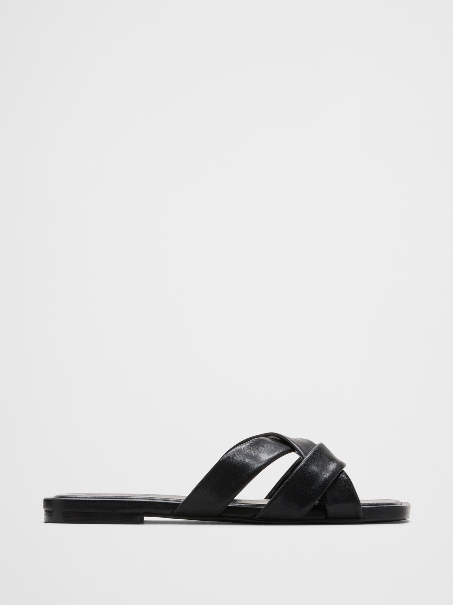 Vegan Leather Crossover Sandal