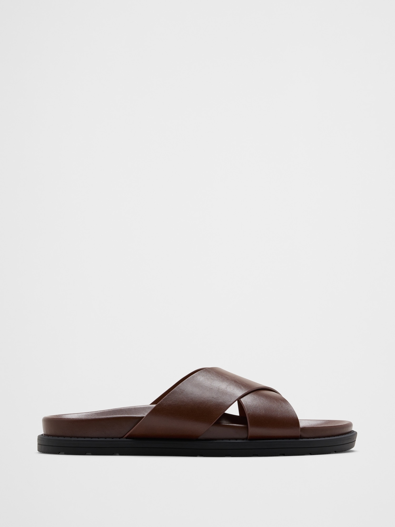 Vegan Leather Crossover Sandals
