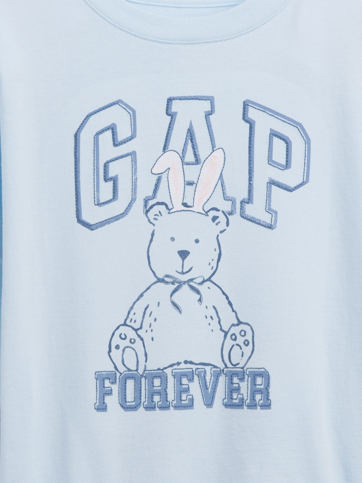 オーバーサイズ グラフィック GAPロゴTシャツ (キッズ)-3