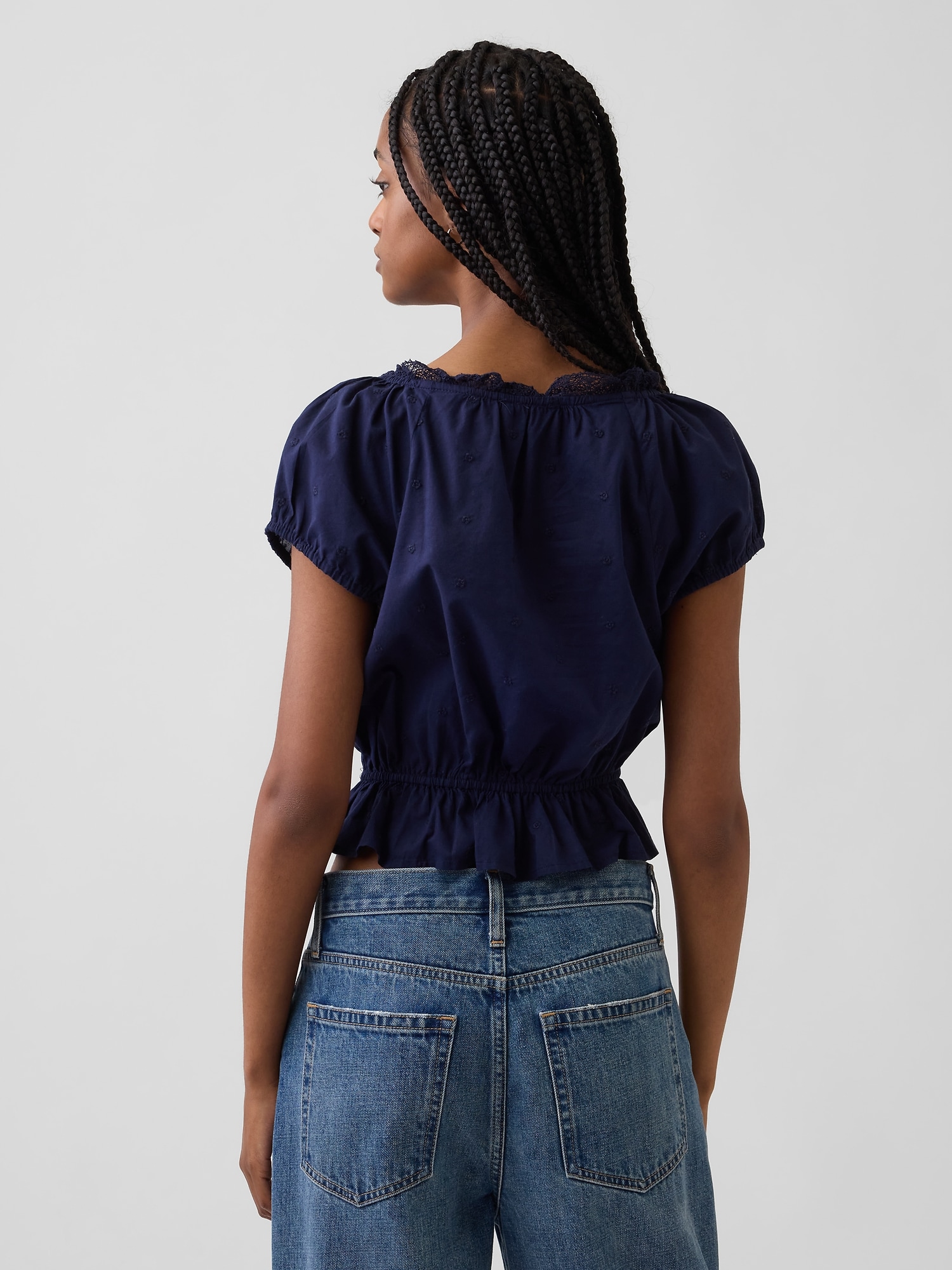 クロップド ピンタック トップス-2