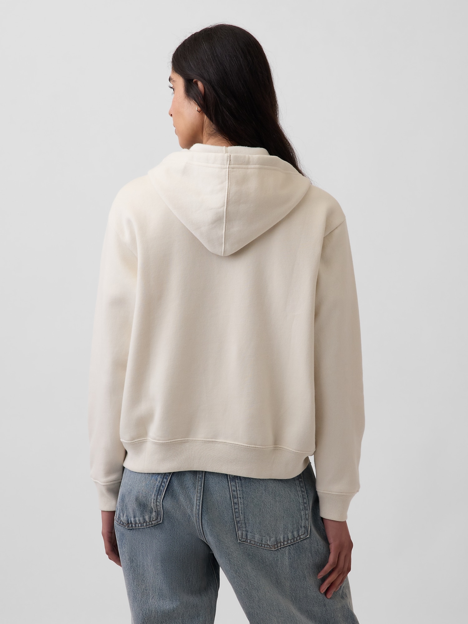 リラックスフィット GAPロゴ ジップアップパーカー-2