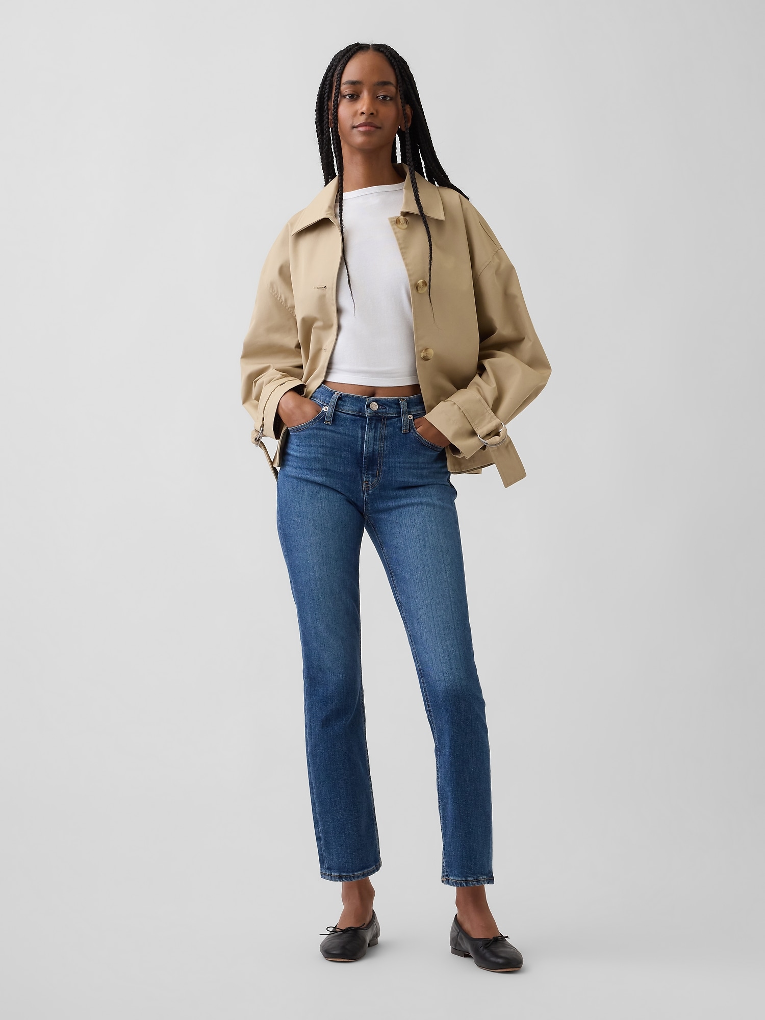 Mid Rise Vintage Slim Jeans