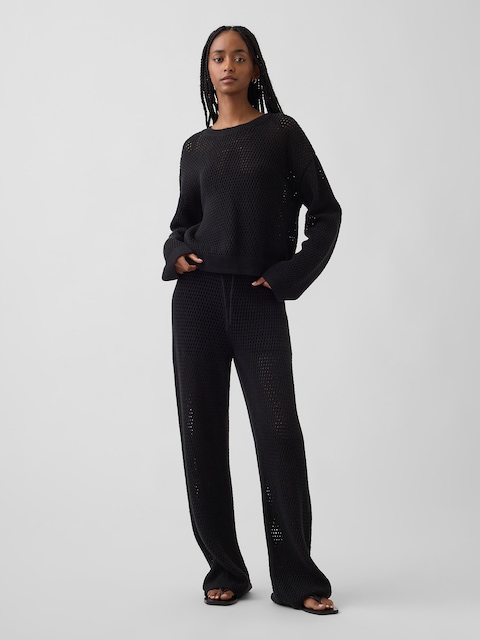 100% Cotton Crochet Sweater Pants