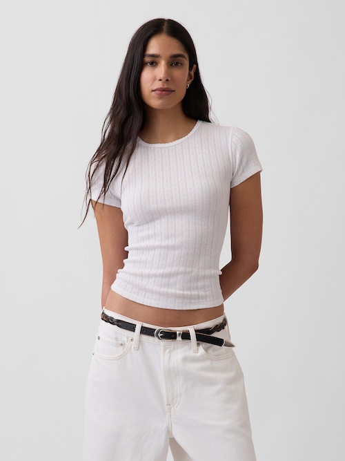 ポインテール クルーネックTシャツ