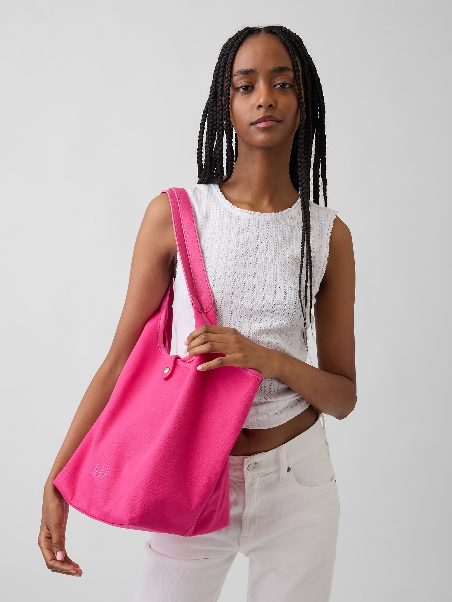 キャンバス スラウチー トートバッグ-1