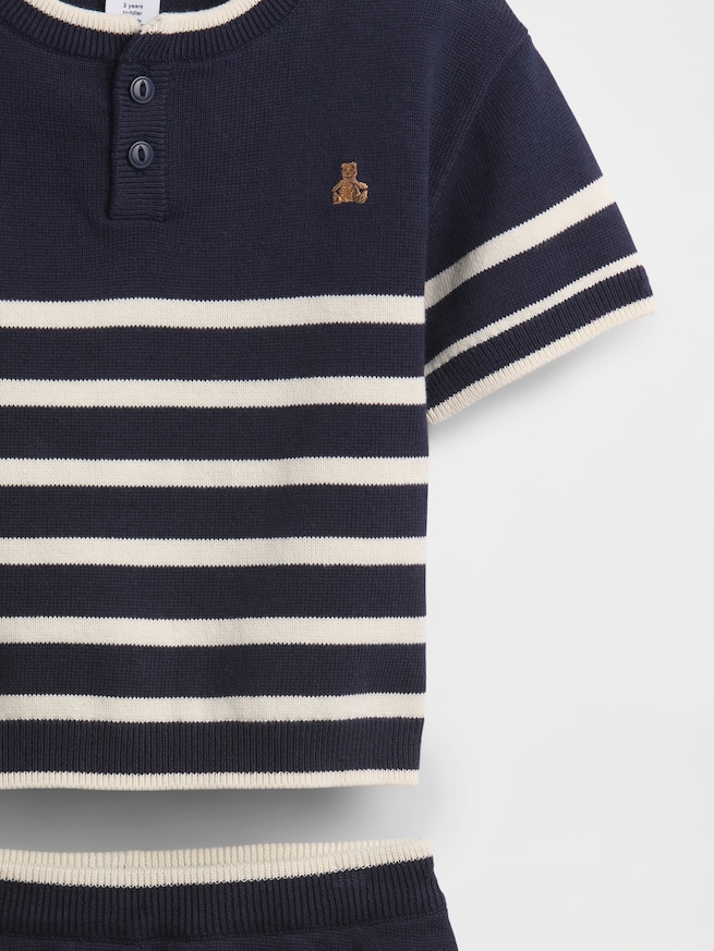 ヘンリーネック ストライプ セーター コーデセット (幼児・ベビー)-3