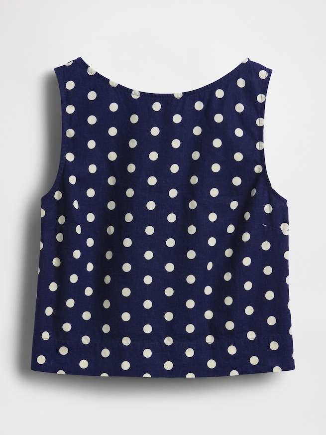 リネンブレンド クロップド シェルタンクトップ-4