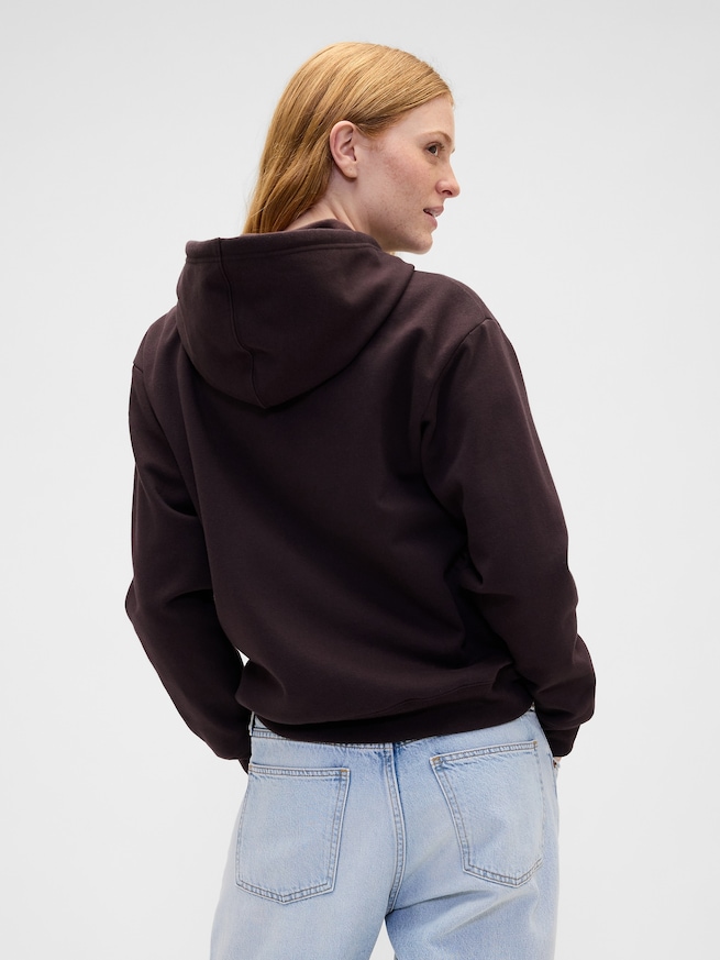 リラックスフィット GAPロゴ ジップアップパーカー-1