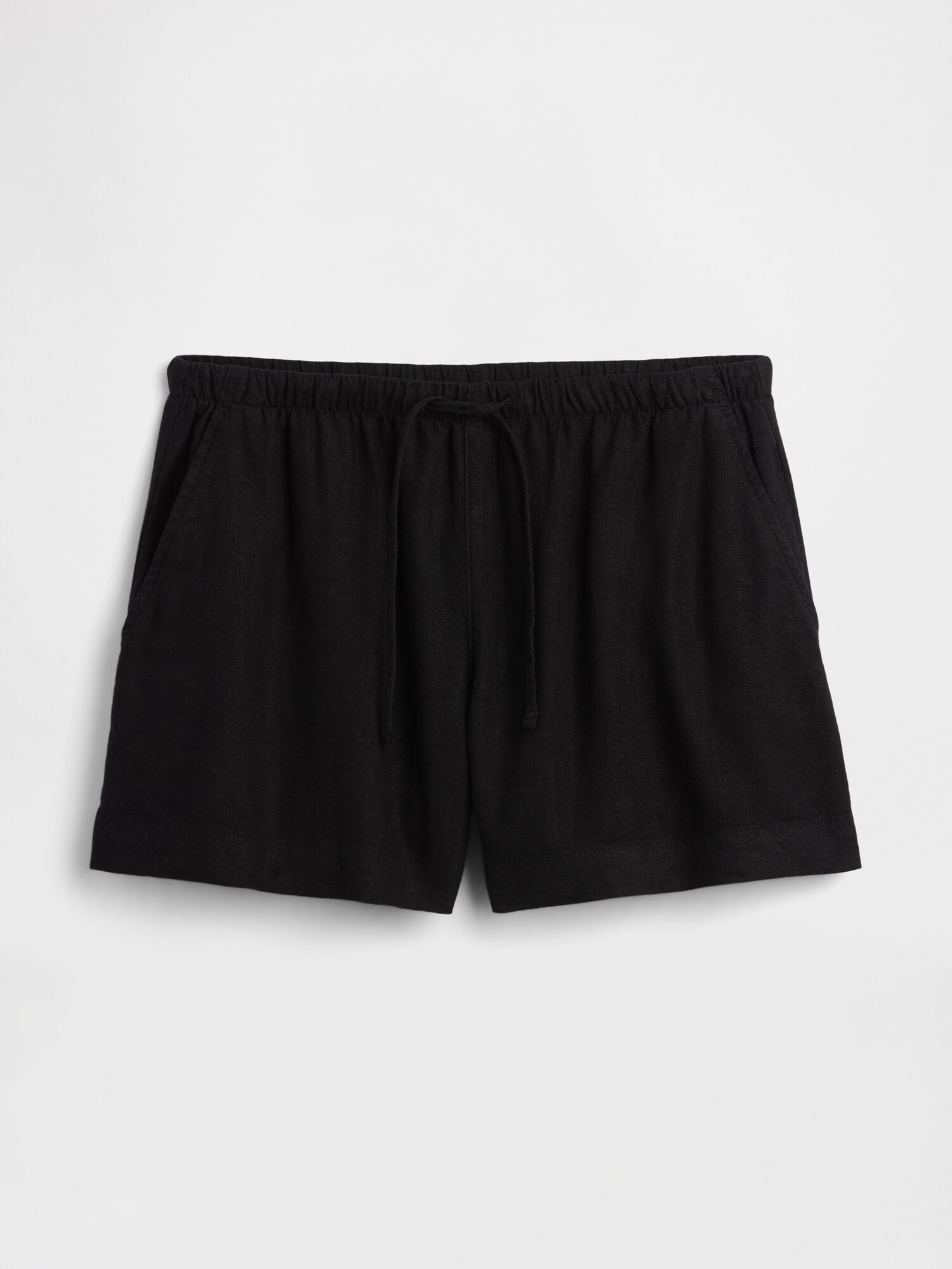 4インチ プルオン リネンブレンド ショートパンツ-3