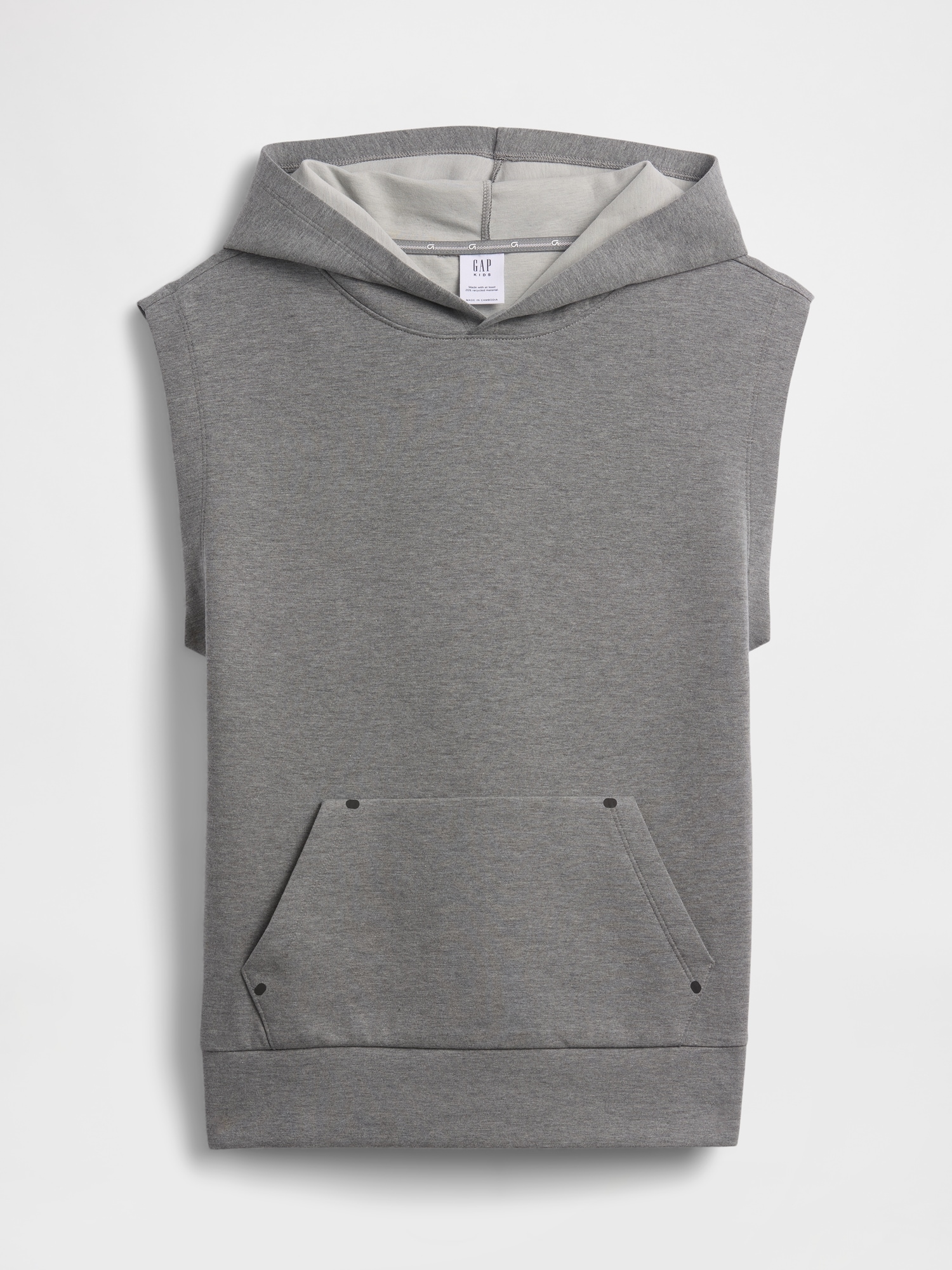 GapFit リラックスフィット ノースリーブ テックパーカー (キッズ)-0