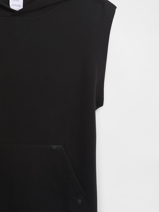 GapFit リラックスフィット ノースリーブ テックパーカー (キッズ)-2