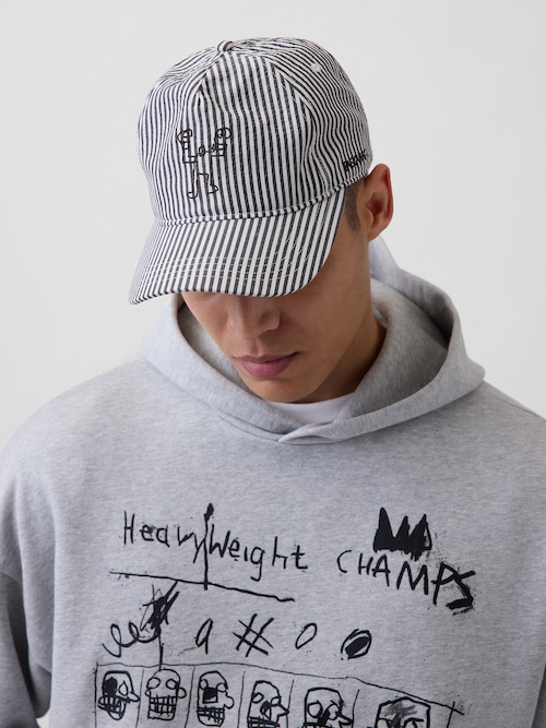 ジャン＝ミシェル・バスキア ストライプ ベースボールキャップ