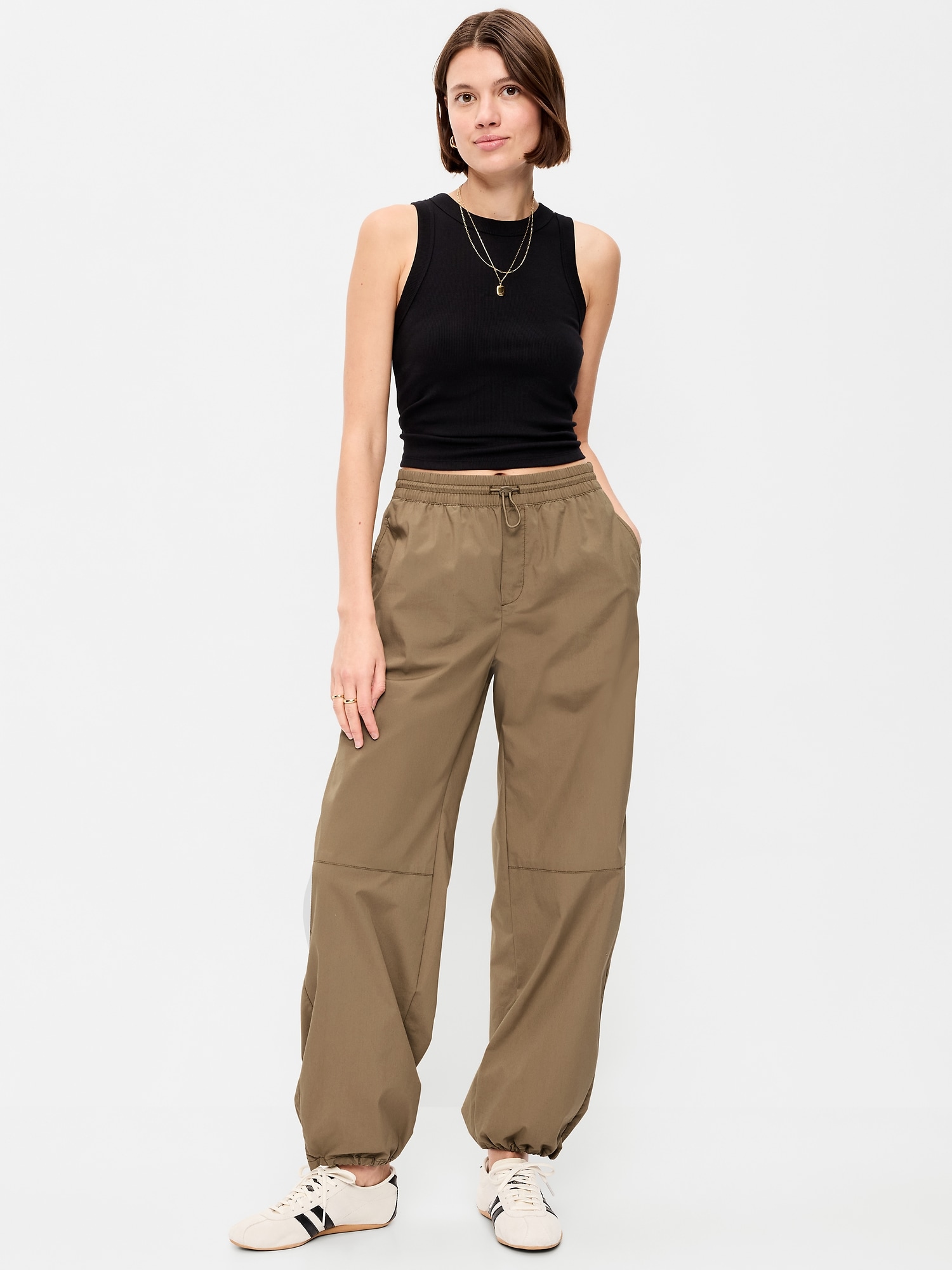Lightweight Pull-On Poplin Balloon Pants