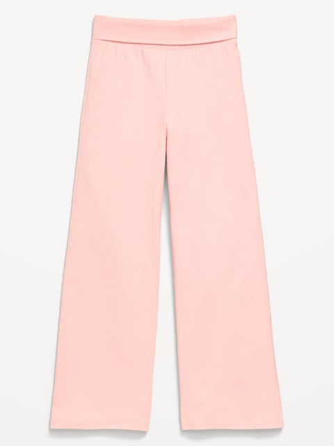 PANTALON À JAMBE LARGE EN TRICOT DE JERSEY À RABAT POUR FILLE