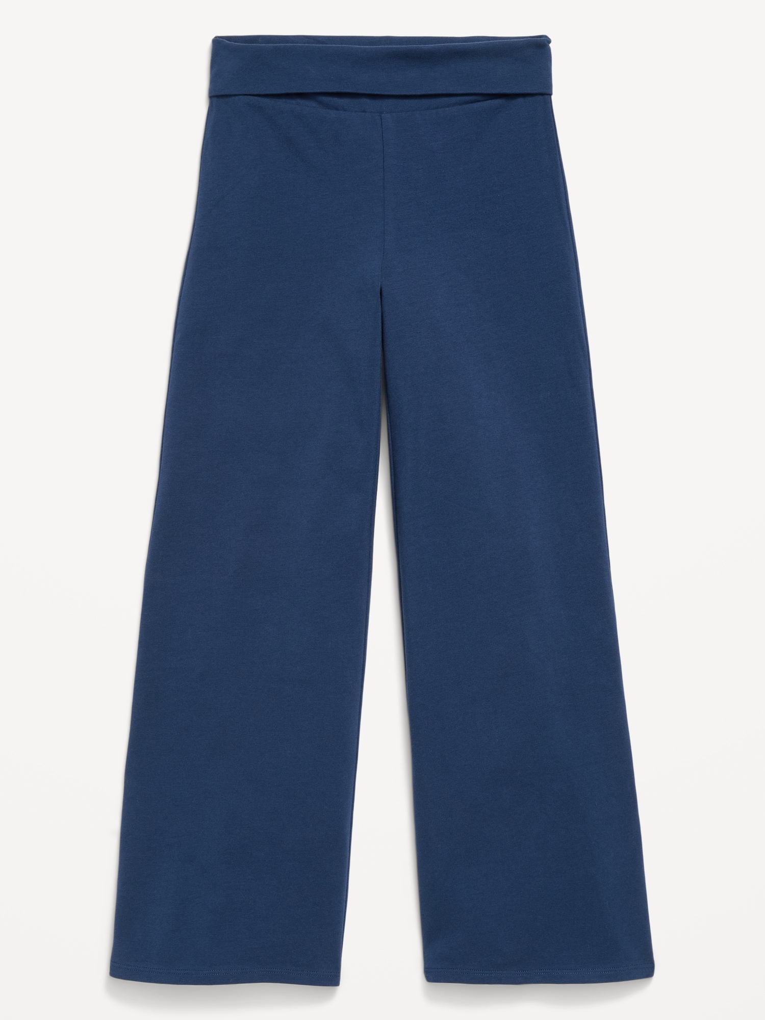 Foldover Jersey Knit Wide-Leg Pants for Girls