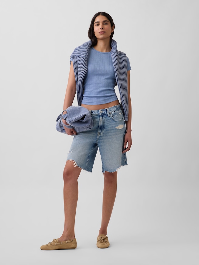 ポインテール クルーネックTシャツ-1