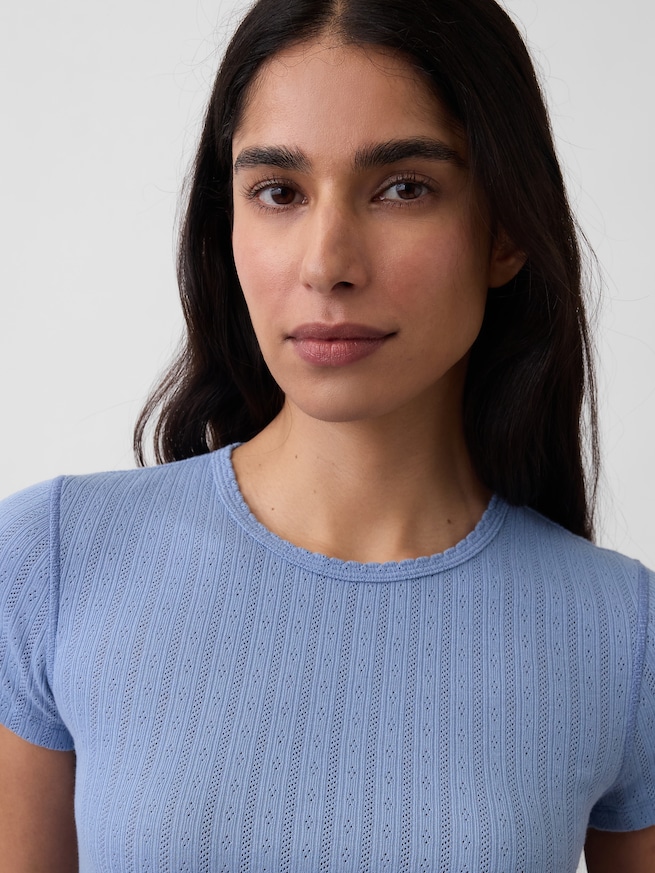 ポインテール クルーネックTシャツ-3