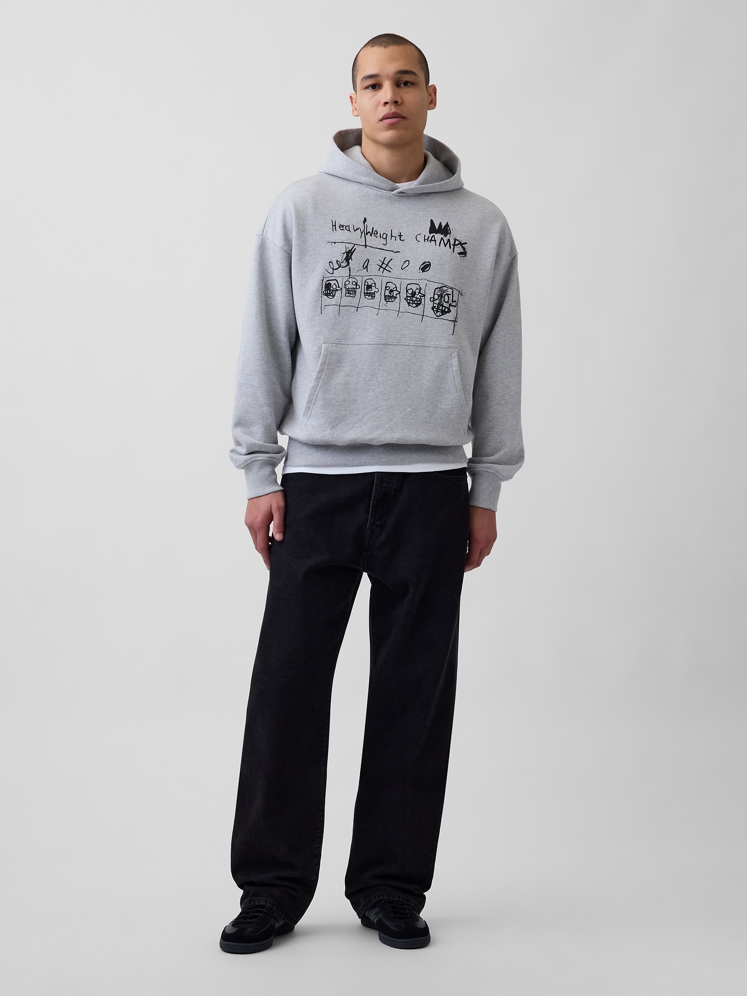 ジャン＝ミシェル・バスキア ヘビーウェイトパーカー-1