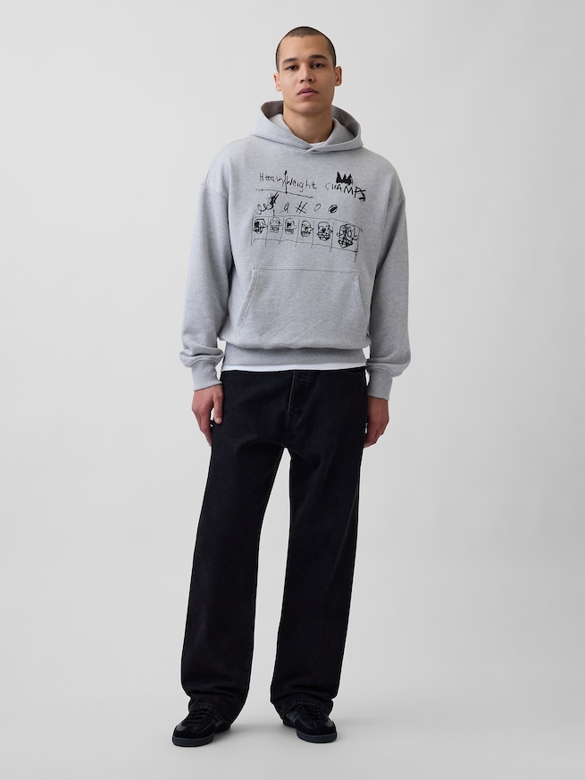 ジャン＝ミシェル・バスキア ヘビーウェイトパーカー-1