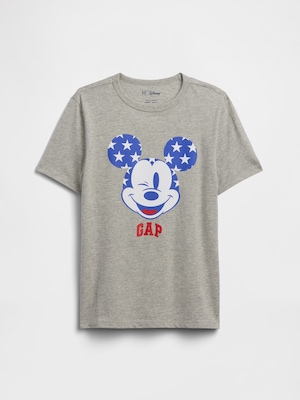 GapKids &times; ディズニー ミッキーマウス GAPロゴTシャツ