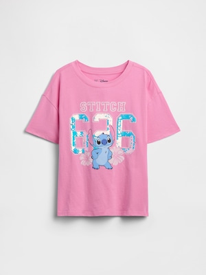 GapKids x ディズニー リロ・アンド・スティッチ オーバーサイズ グラフィックTシャツ