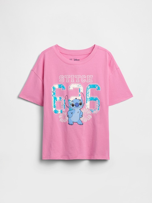 GapKids x ディズニー リロ・アンド・スティッチ オーバーサイズ グラフィックTシャツ