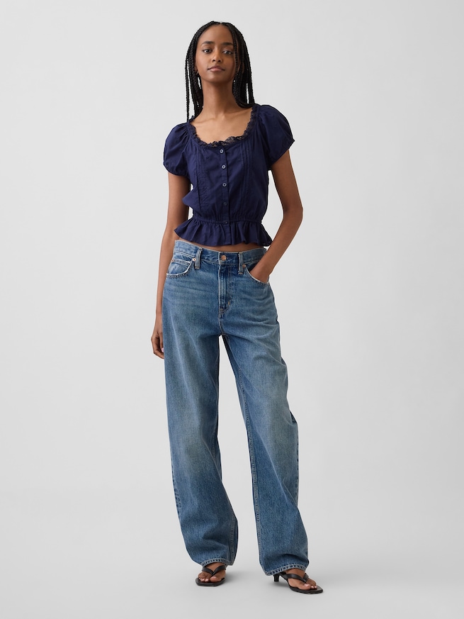 クロップド ピンタック トップス-1