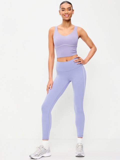 LEGGING STUDIOSMOOTH À RAYURES LATÉRALES ET À TAILLE HAUTE LONGUEUR 7/8