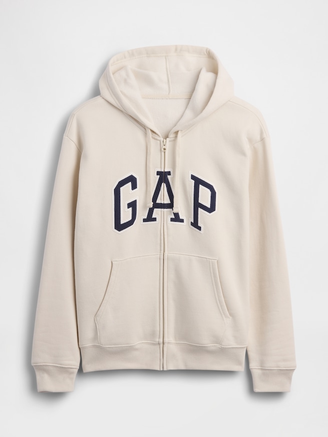 リラックスフィット GAPロゴ ジップアップパーカー-4