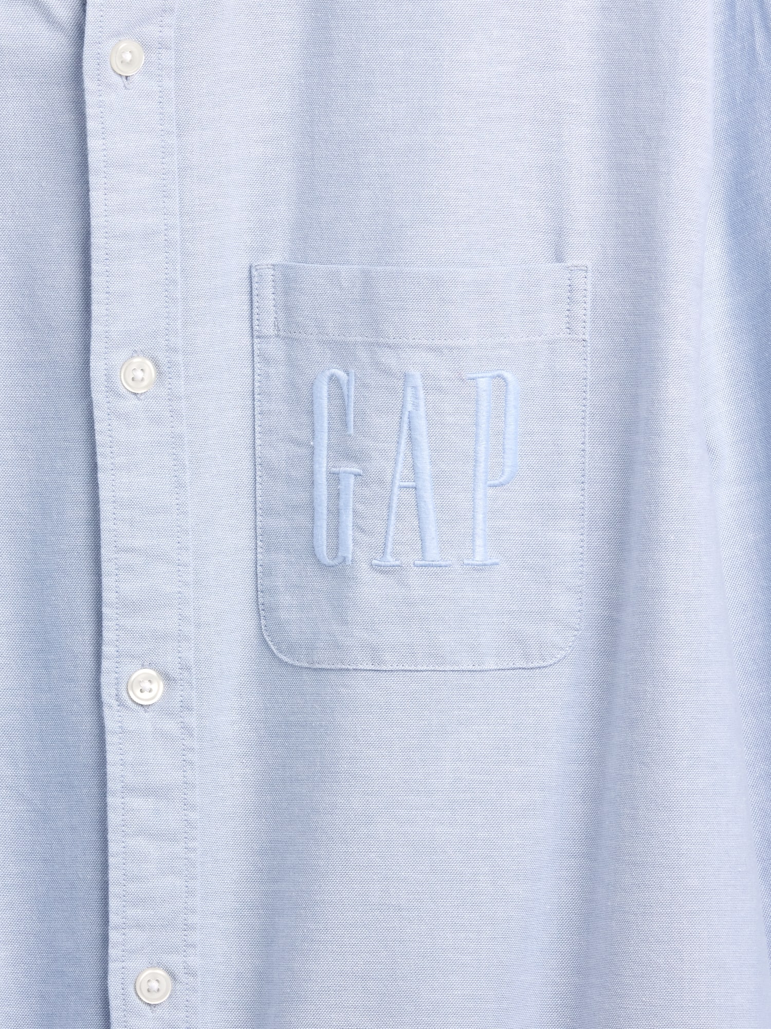 リラックスフィット クロップド ストレートヘム GAPロゴ オックスフォードシャツ-3