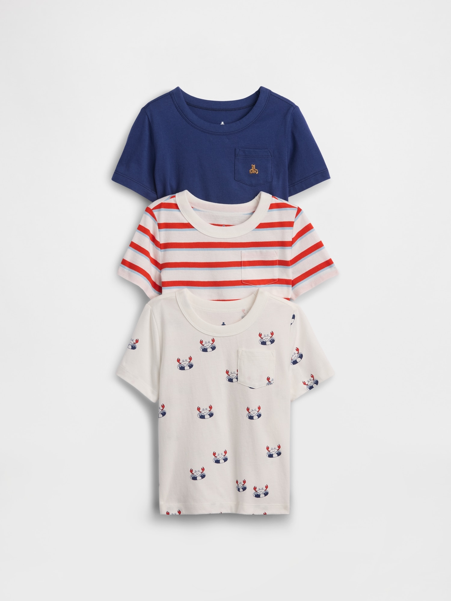Baby & Toddler Mix & Match Pocket T-Shirt (3-Pack)